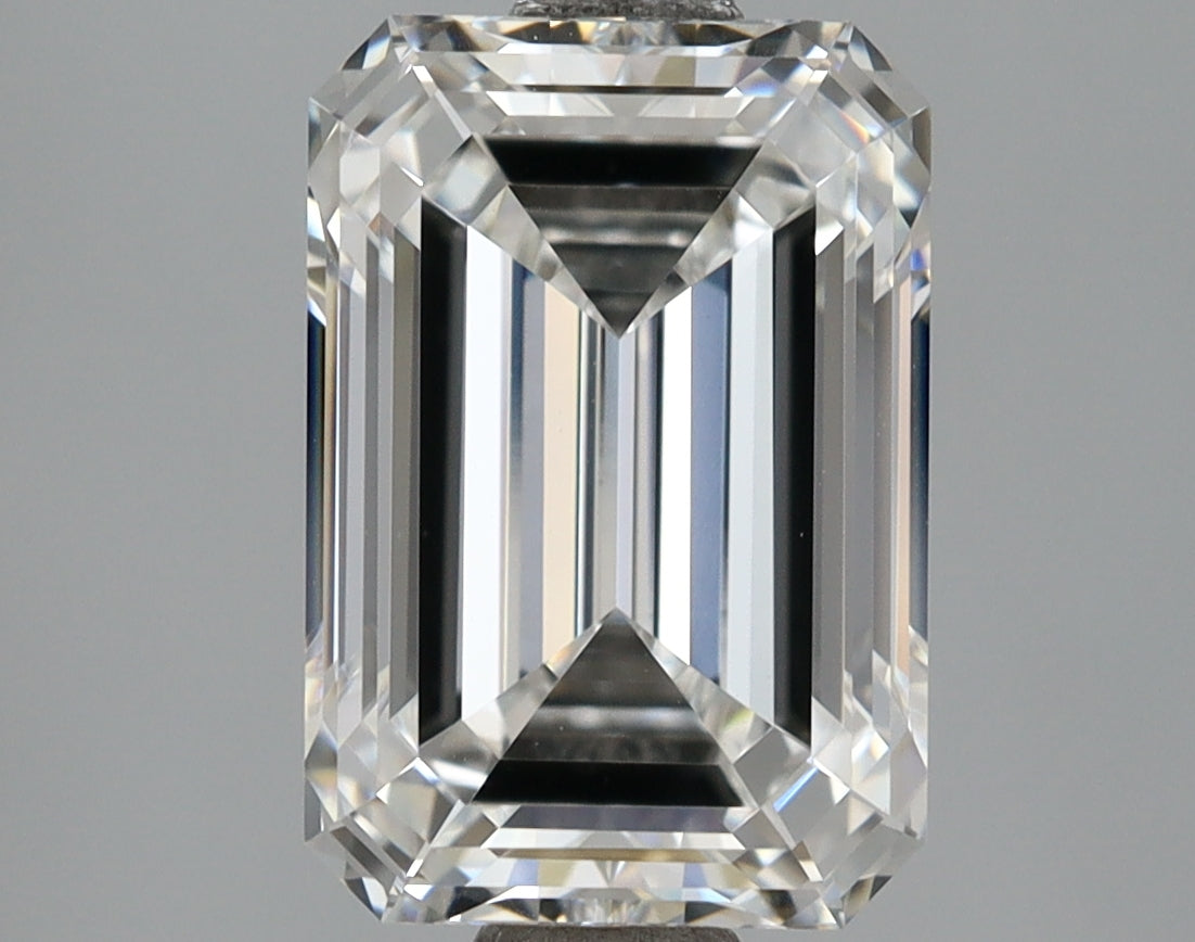 3.01 Carat Emerald Shaped, Ideal Cut, E Color, VVS2 Clarity, IGI Certified Lab Grown Diamond