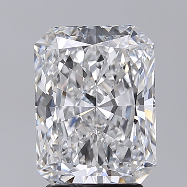 2.75 Carat Radiant Shaped, Excellent Cut, D Color, VVS2 Clarity, IGI Certified Lab Grown Diamond