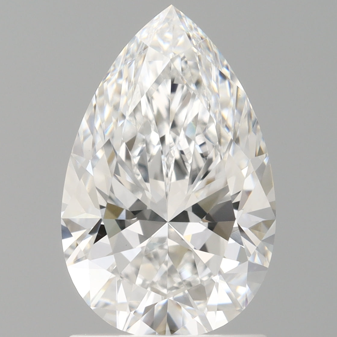 1.54 Carat Pear Shaped, Ideal Cut, E Color, VVS2 Clarity, IGI Certified Lab Grown Diamond