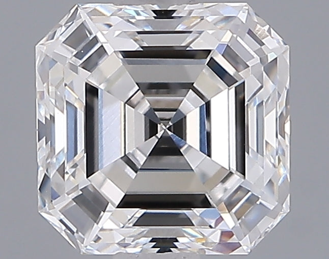2.01 Carat Asscher Shaped, Ideal Cut, E Color, VVS2 Clarity, IGI Certified Lab Grown Diamond