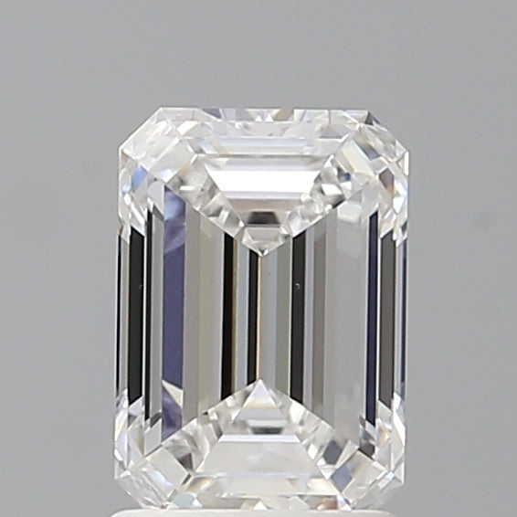1.59 Carat Emerald Shaped, Ideal Cut, D Color, VVS2 Clarity, IGI Certified Lab Grown Diamond