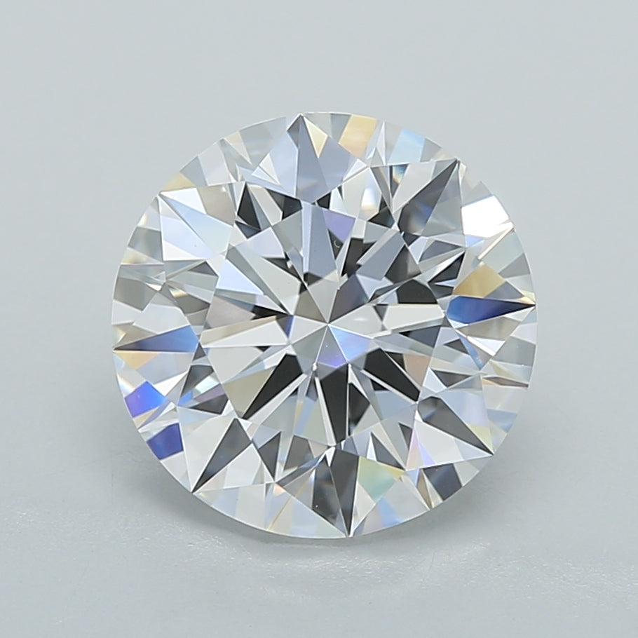 3.00 Carat Round Shaped, Ideal Cut, D Color, VVS2 Clarity, IGI Certified Lab Grown Diamond