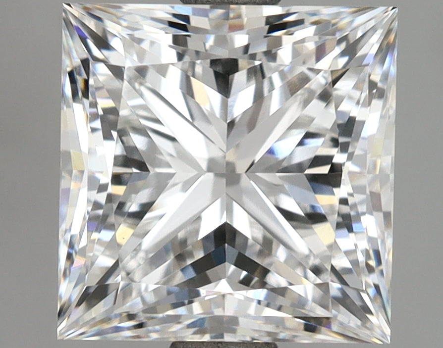 4.22 Carat Princess Shaped, Ideal Cut, D Color, VVS2 Clarity, IGI Certified Lab Grown Diamond