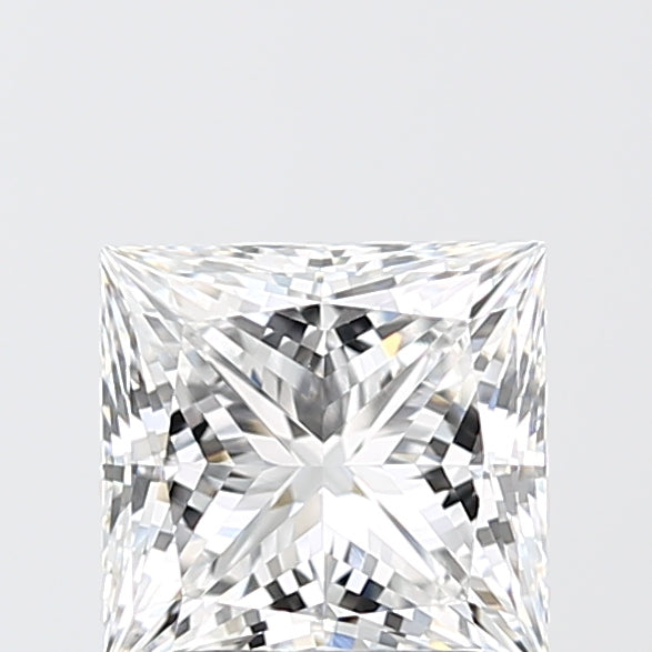 2.10 Carat Princess Shaped, Ideal Cut, D Color, VVS2 Clarity, IGI Certified Lab Grown Diamond
