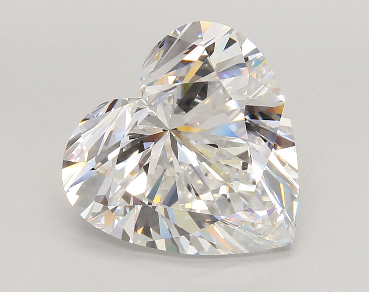 6.02 Carat Heart Shaped, Ideal Cut, E Color, VVS2 Clarity, IGI Certified Lab Grown Diamond