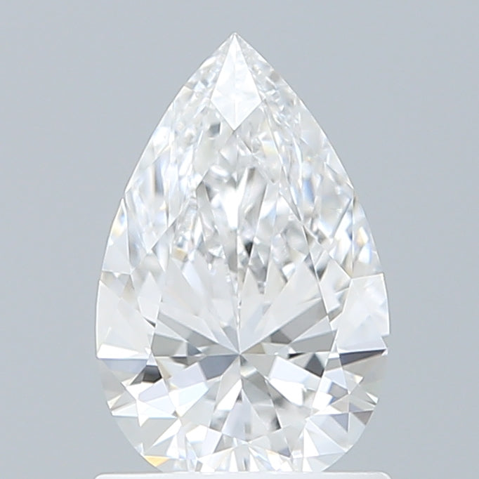 1.06 Carat Pear Shaped, Ideal Cut, D Color, VVS2 Clarity, IGI Certified Lab Grown Diamond