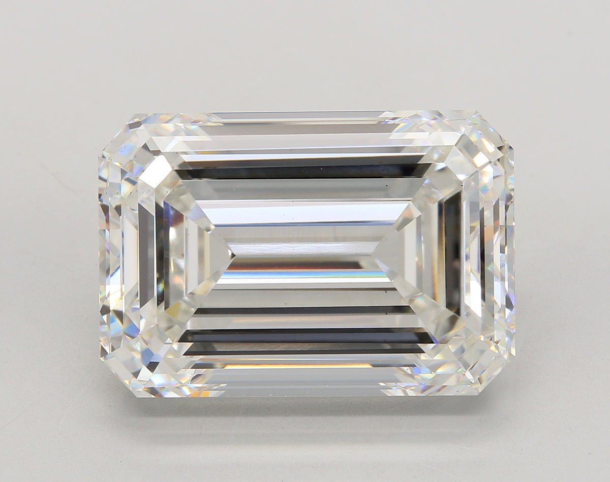 32.26 Carat Emerald Shaped, Ideal Cut, G Color, VS1 Clarity, IGI Certified Lab Grown Diamond