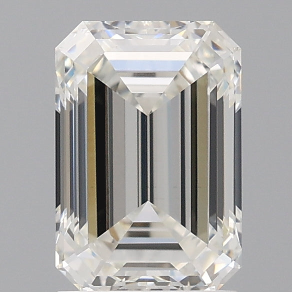 2.05 Carat Emerald Shaped, Ideal Cut, G Color, VVS2 Clarity, IGI Certified Lab Grown Diamond