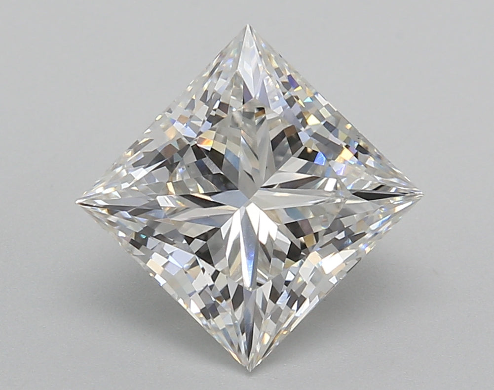 3.00 Carat Princess Shaped, Excellent Cut, F Color, VVS2 Clarity, IGI Certified Lab Grown Diamond