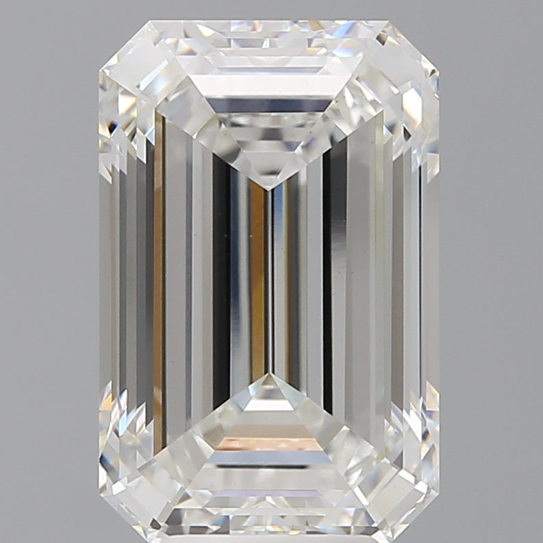 7.05 Carat Emerald Shaped, Ideal Cut, F Color, VVS2 Clarity, IGI Certified Lab Grown Diamond