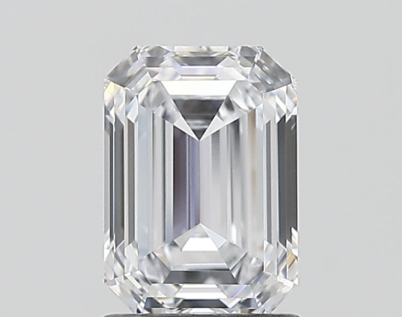 1.57 Carat Emerald Shaped, Ideal Cut, D Color, VVS2 Clarity, IGI Certified Lab Grown Diamond