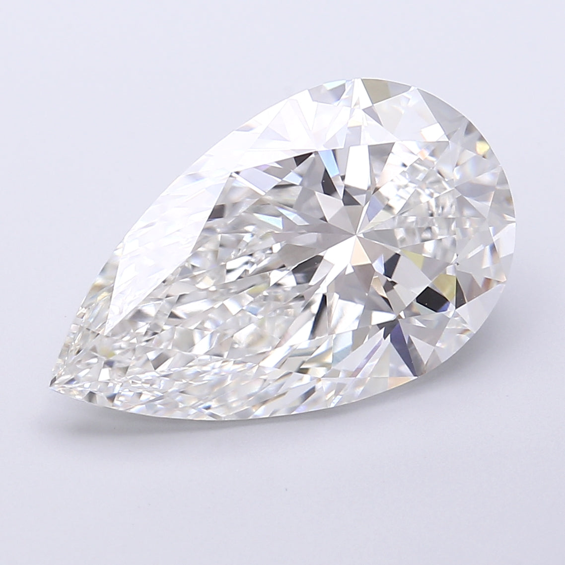 7.54 Carat Pear Shaped, Very Good Cut, E Color, VVS2 Clarity, IGI Certified Lab Grown Diamond