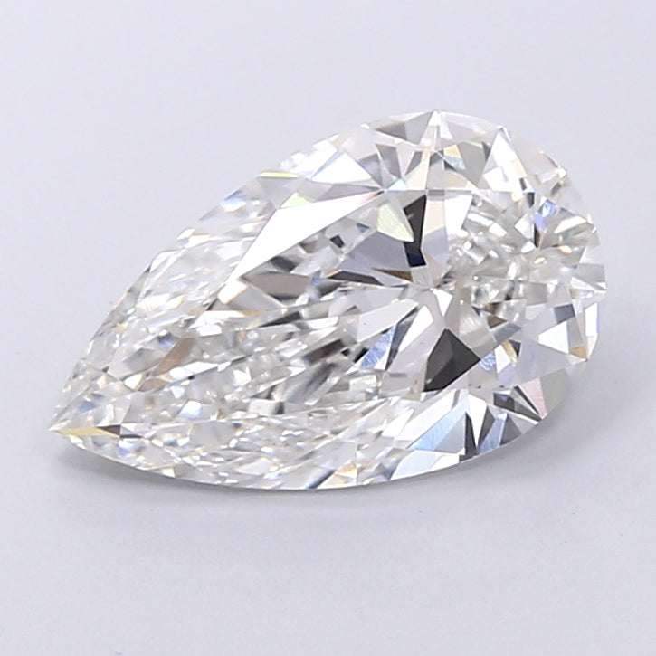 4.06 Carat Pear Shaped, Very Good Cut, F Color, VVS2 Clarity, IGI Certified Lab Grown Diamond
