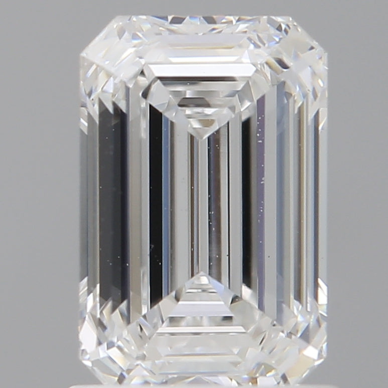 1.55 Carat Emerald Shaped, Ideal Cut, E Color, VVS2 Clarity, IGI Certified Lab Grown Diamond