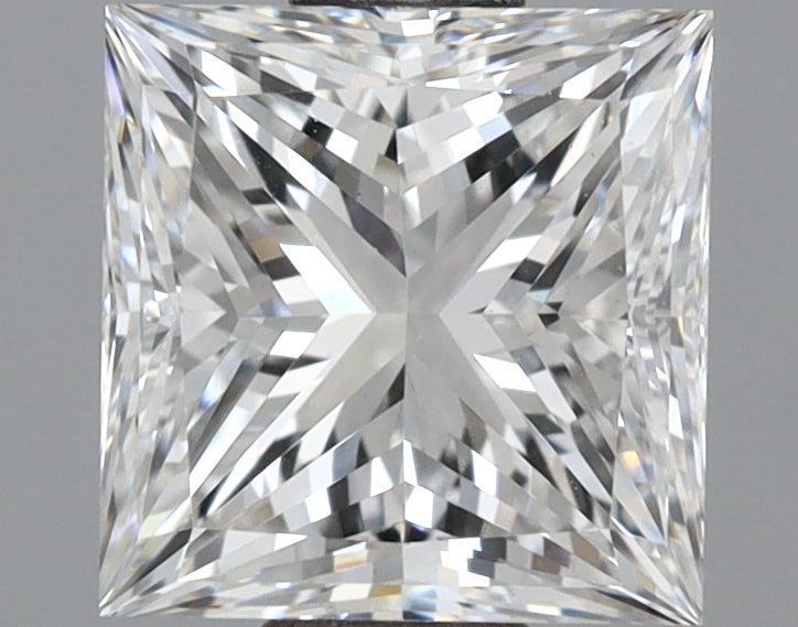 1.53 Carat Princess Shaped, Excellent Cut, E Color, VS1 Clarity, IGI Certified Lab Grown Diamond