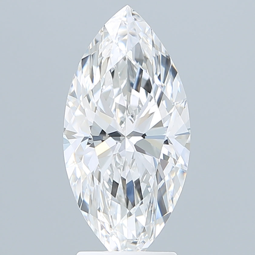 3.09 Carat Marquise Shaped, Ideal Cut, E Color, VVS2 Clarity, IGI Certified Lab Grown Diamond