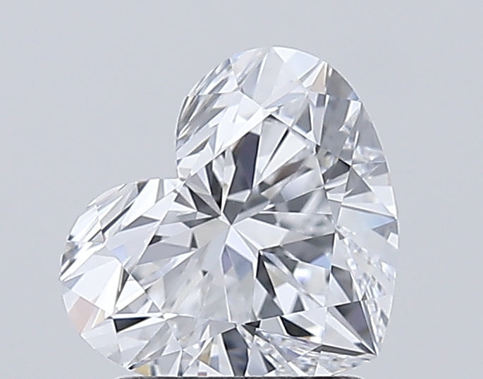1.58 Carat Heart Shaped, Ideal Cut, D Color, VS1 Clarity, IGI Certified Lab Grown Diamond