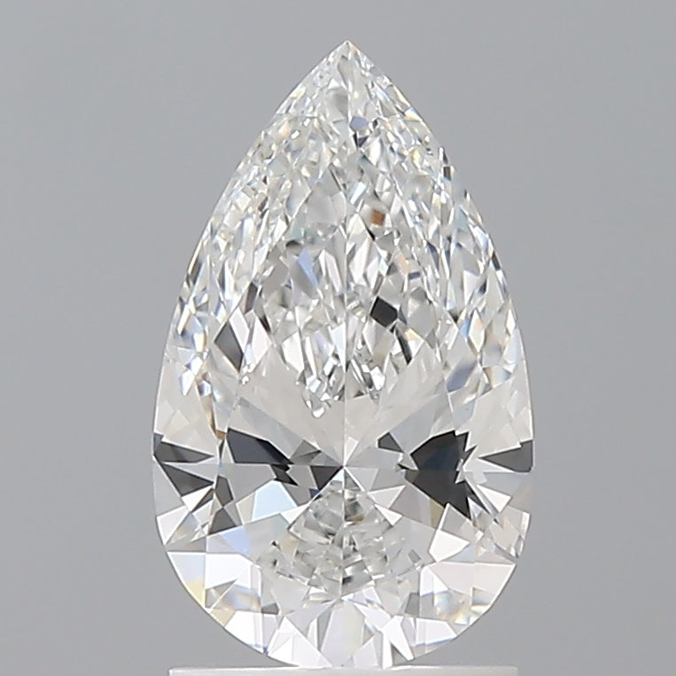 1.58 Carat Pear Shaped, Ideal Cut, E Color, VVS2 Clarity, IGI Certified Lab Grown Diamond