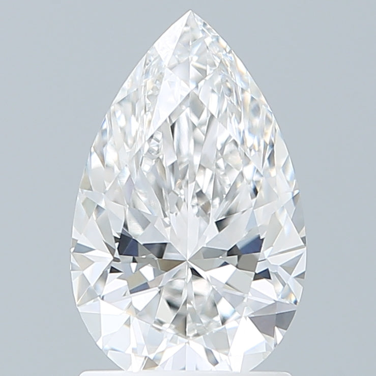 1.60 Carat Pear Shaped, Ideal Cut, E Color, VVS2 Clarity, IGI Certified Lab Grown Diamond