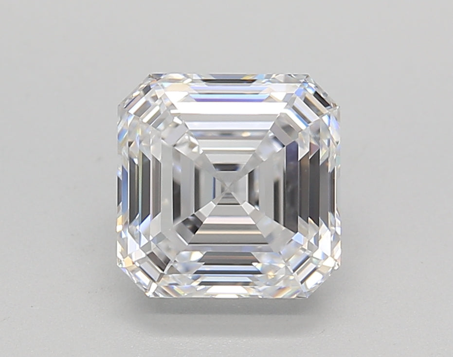 2.07 Carat Asscher Shaped, Ideal Cut, D Color, VS1 Clarity, IGI Certified Lab Grown Diamond