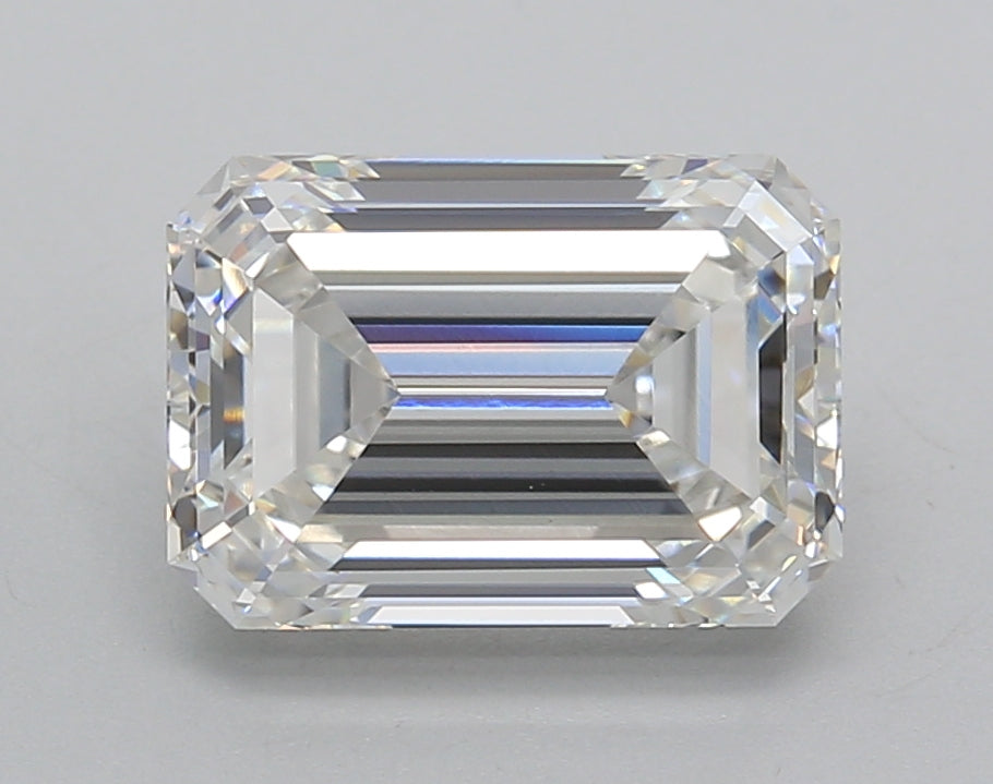 3.02 Carat Emerald Shaped, Very Good Cut, F Color, VVS2 Clarity, IGI Certified Lab Grown Diamond