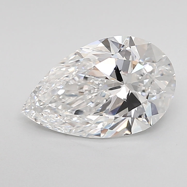 1.50 Carat Pear Shaped, Ideal Cut, E Color, VVS2 Clarity, IGI Certified Lab Grown Diamond