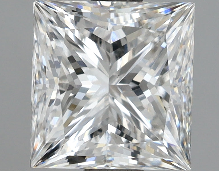 2.50 Carat Princess Shaped, Excellent Cut, E Color, VVS2 Clarity, IGI Certified Lab Grown Diamond