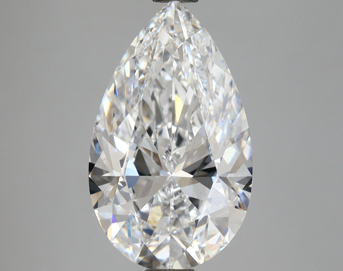 4.53 Carat Pear Shaped, Ideal Cut, D Color, VVS2 Clarity, IGI Certified Lab Grown Diamond
