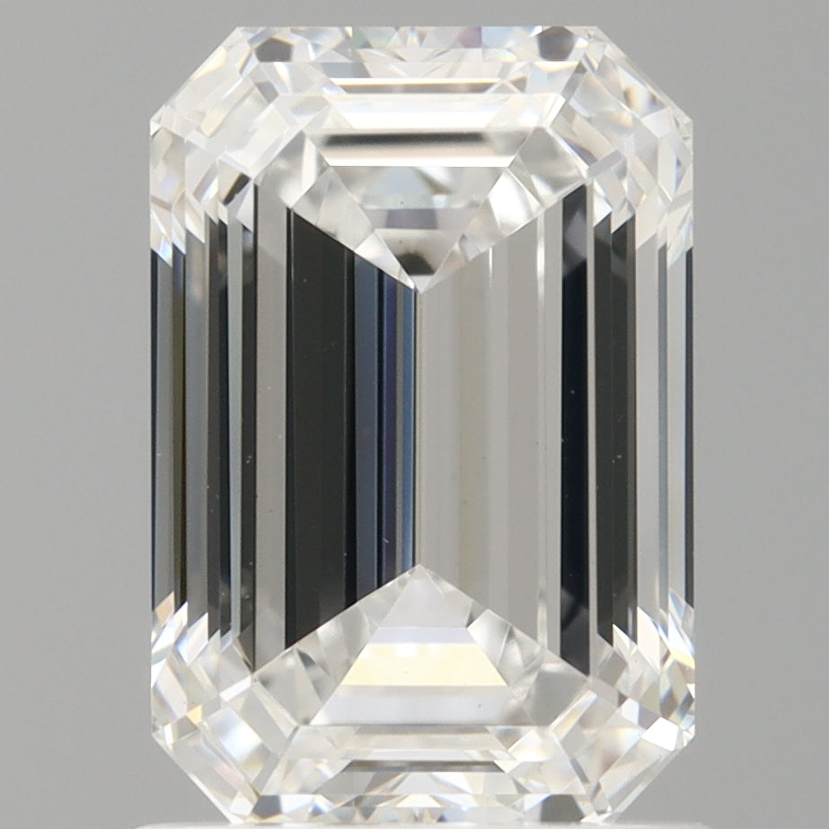 1.56 Carat Emerald Shaped, Ideal Cut, D Color, VVS2 Clarity, IGI Certified Lab Grown Diamond