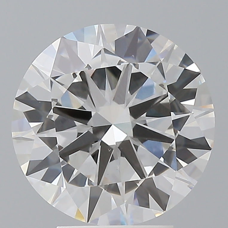 4.02 Carat Round Shaped, Excellent Cut, E Color, VVS2 Clarity, IGI Certified Lab Grown Diamond
