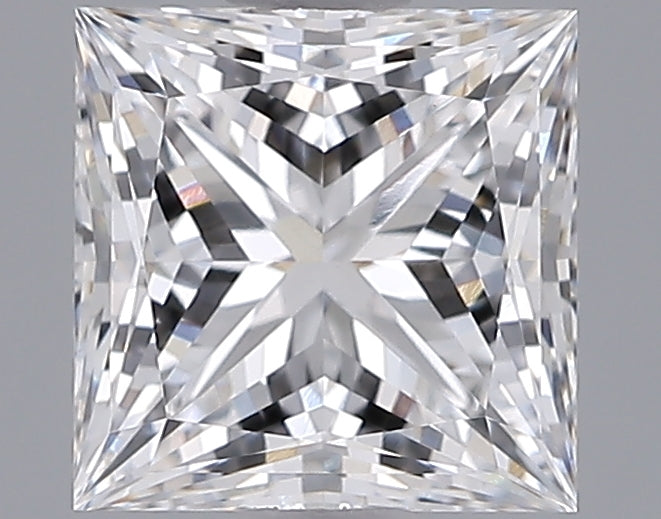 1.55 Carat Princess Shaped, Ideal Cut, D Color, VVS2 Clarity, IGI Certified Lab Grown Diamond