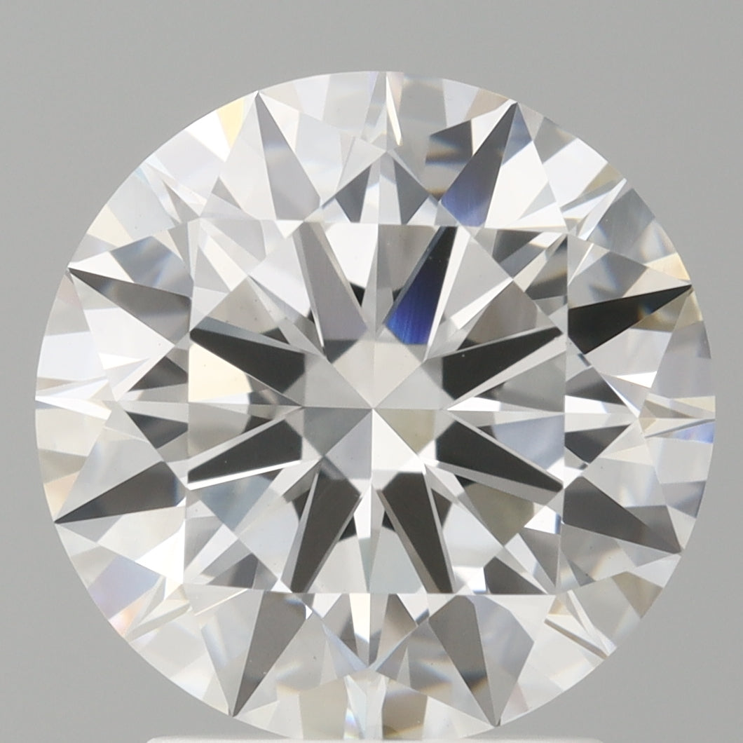 2.55 Carat Round Shaped, Ideal Cut, E Color, VVS2 Clarity, IGI Certified Lab Grown Diamond