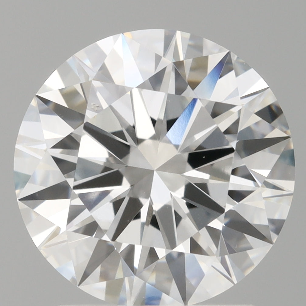 2.03 Carat Round Shaped, Ideal Cut, E Color, VVS2 Clarity, IGI Certified Lab Grown Diamond