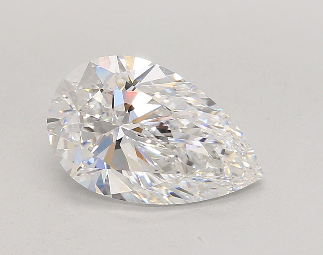 3.02 Carat Pear Shaped, Ideal Cut, D Color, VVS1 Clarity, IGI Certified Lab Grown Diamond