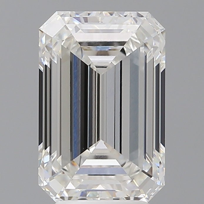 4.54 Carat Emerald Shaped, Ideal Cut, E Color, VVS2 Clarity, IGI Certified Lab Grown Diamond