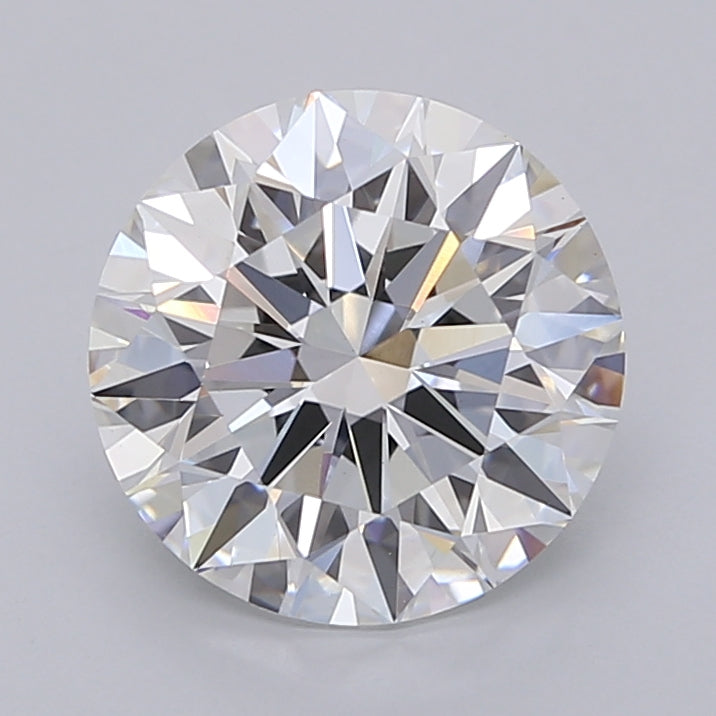 3.05 Carat Round Shaped, Ideal Cut, E Color, VVS2 Clarity, IGI Certified Lab Grown Diamond