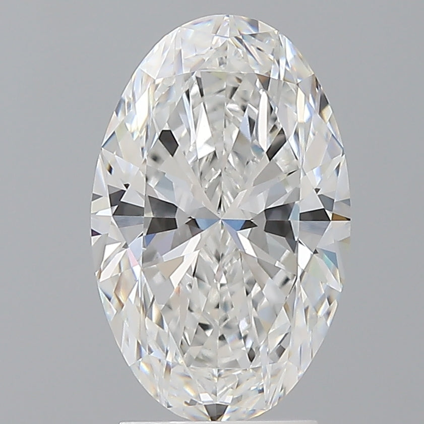 3.05 Carat Oval Shaped, Ideal Cut, E Color, VVS2 Clarity, IGI Certified Lab Grown Diamond