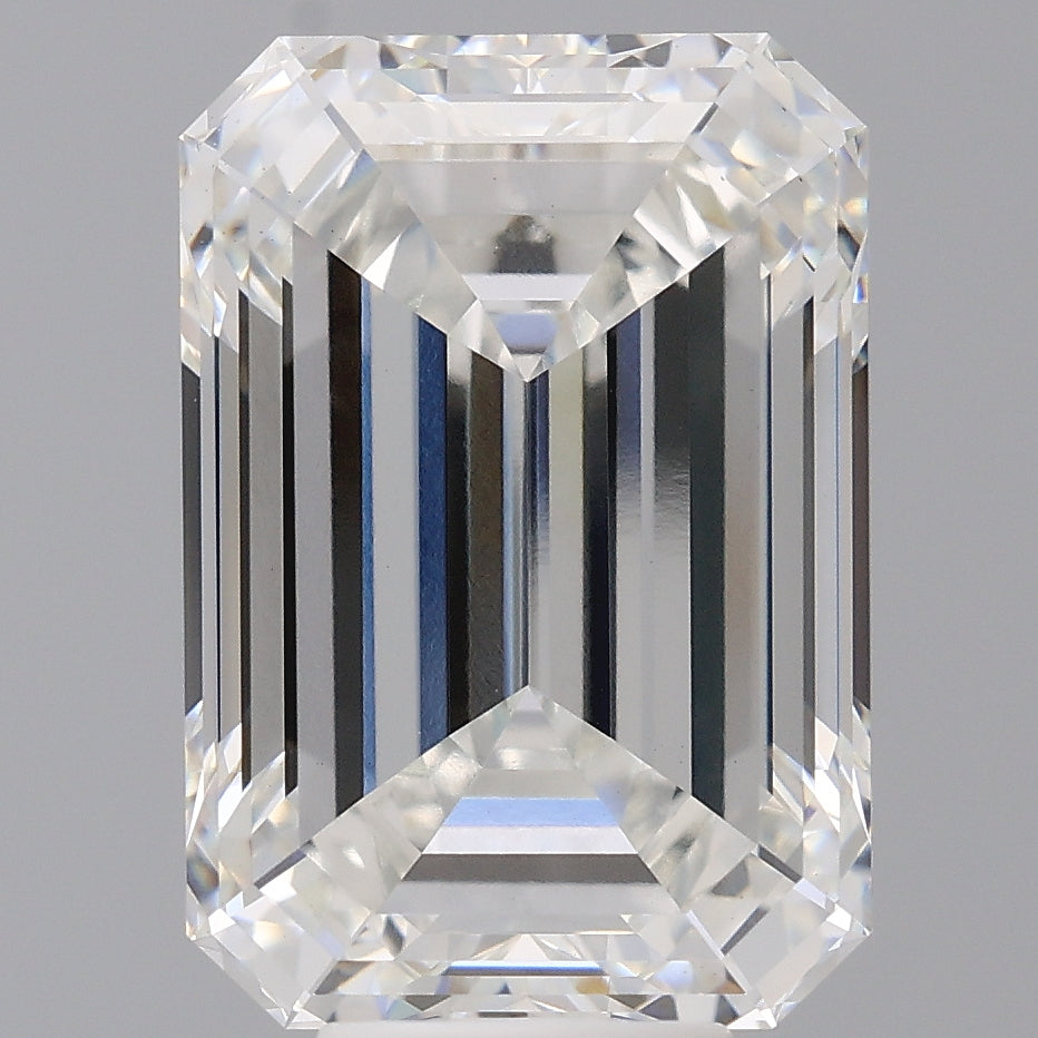 9.08 Carat Emerald Shaped, Ideal Cut, F Color, VS1 Clarity, IGI Certified Lab Grown Diamond