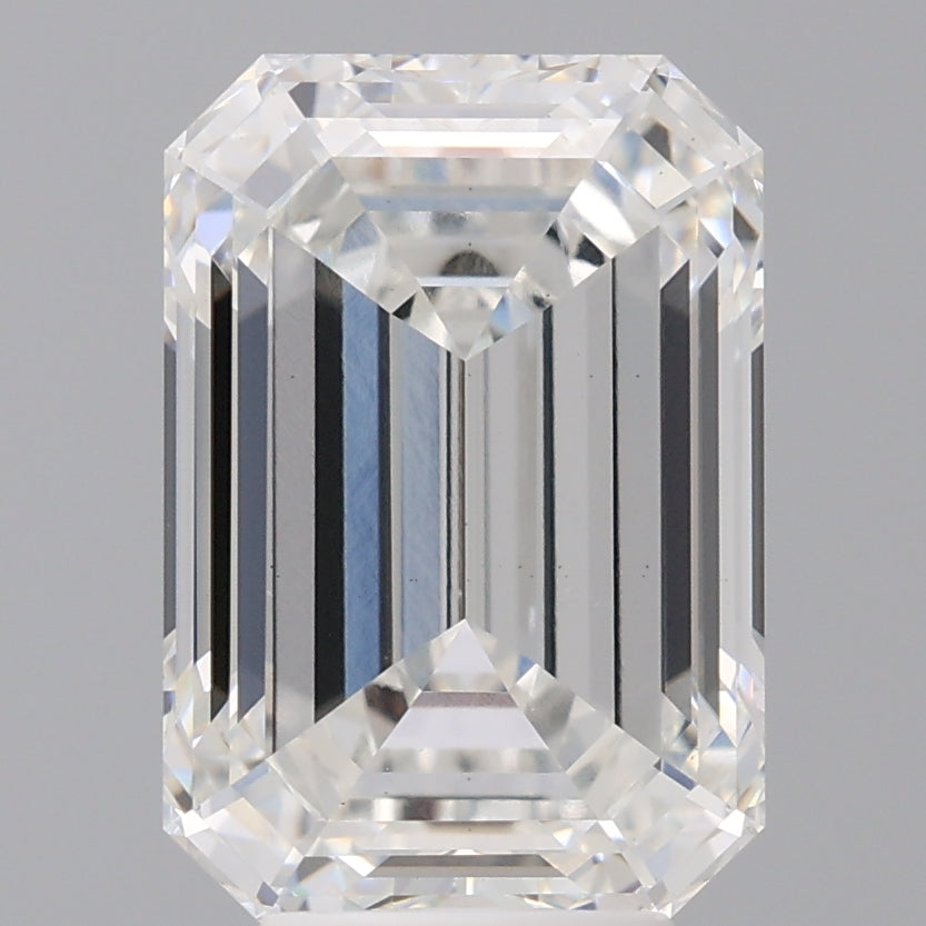6.09 Carat Emerald Shaped, Ideal Cut, F Color, VS1 Clarity, IGI Certified Lab Grown Diamond