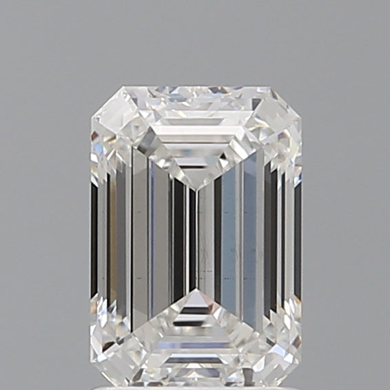 1.54 Carat Emerald Shaped, Ideal Cut, F Color, VS1 Clarity, IGI Certified Lab Grown Diamond