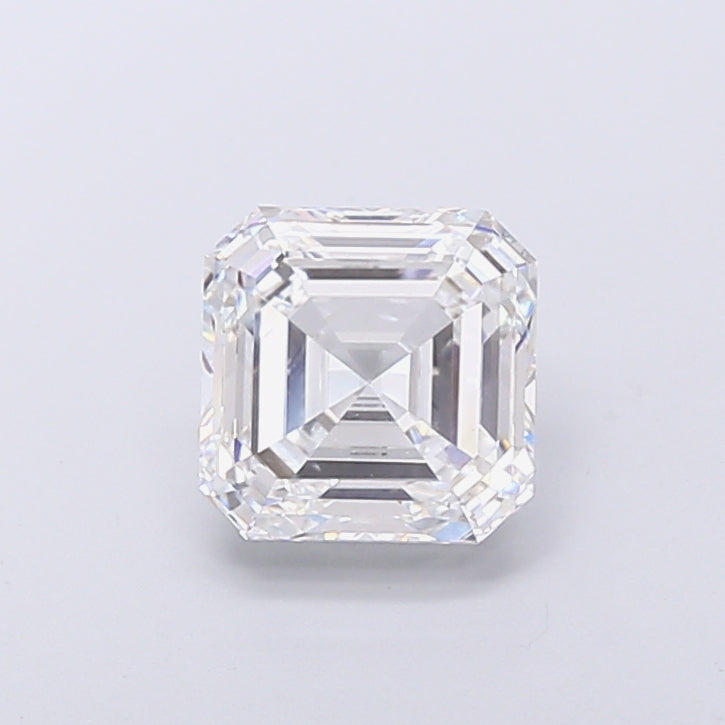 3.89 Carat Asscher Shaped, Excellent Cut, E Color, VVS2 Clarity, IGI Certified Lab Grown Diamond