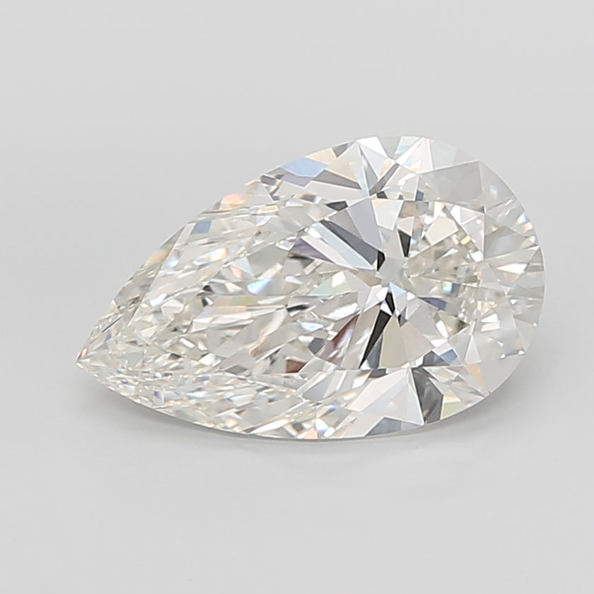 10.04 Carat Pear Shaped, Ideal Cut, H Color, VVS2 Clarity, IGI Certified Lab Grown Diamond