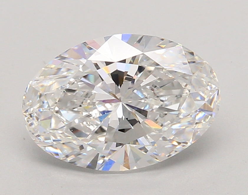2.06 Carat Oval Shaped, Ideal Cut, D Color, VVS1 Clarity, IGI Certified Lab Grown Diamond