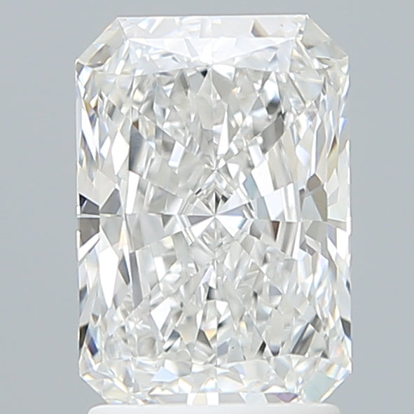 2.10 Carat Radiant Shaped, Ideal Cut, E Color, VVS2 Clarity, IGI Certified Lab Grown Diamond