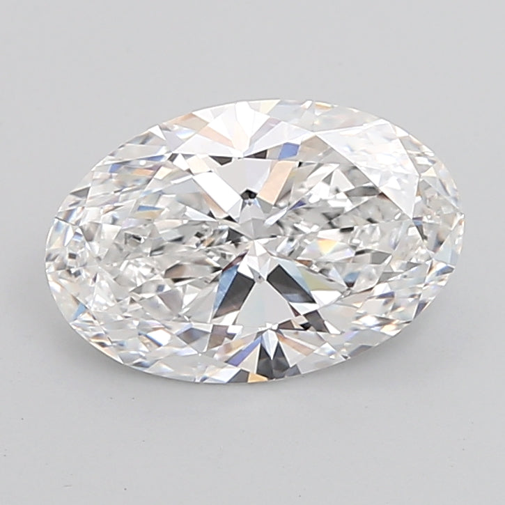 4.06 Carat Oval Shaped, Ideal Cut, D Color, VVS2 Clarity, IGI Certified Lab Grown Diamond