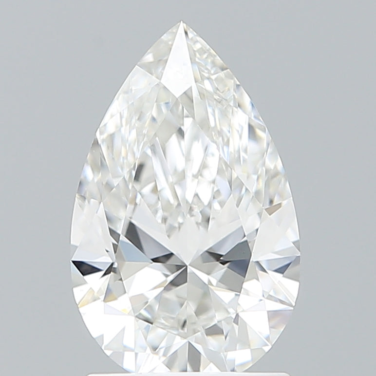 1.60 Carat Pear Shaped, Ideal Cut, E Color, VVS2 Clarity, IGI Certified Lab Grown Diamond