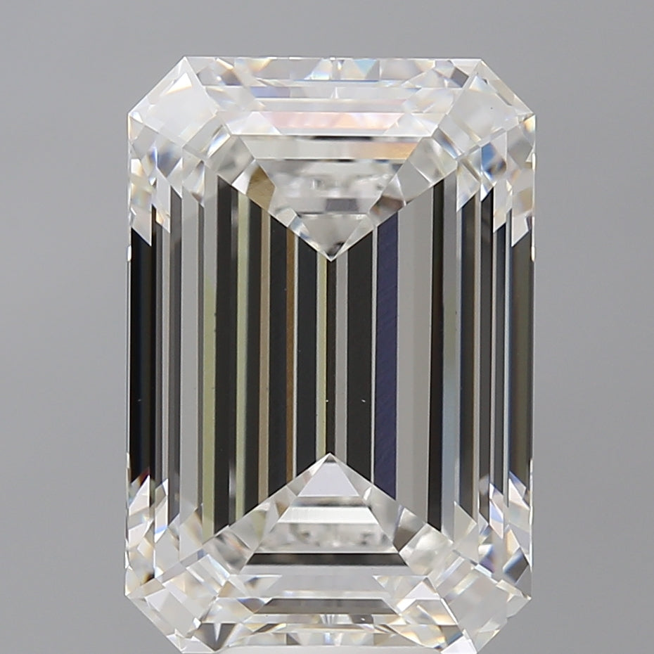 10.09 Carat Emerald Shaped, Ideal Cut, F Color, VS1 Clarity, IGI Certified Lab Grown Diamond