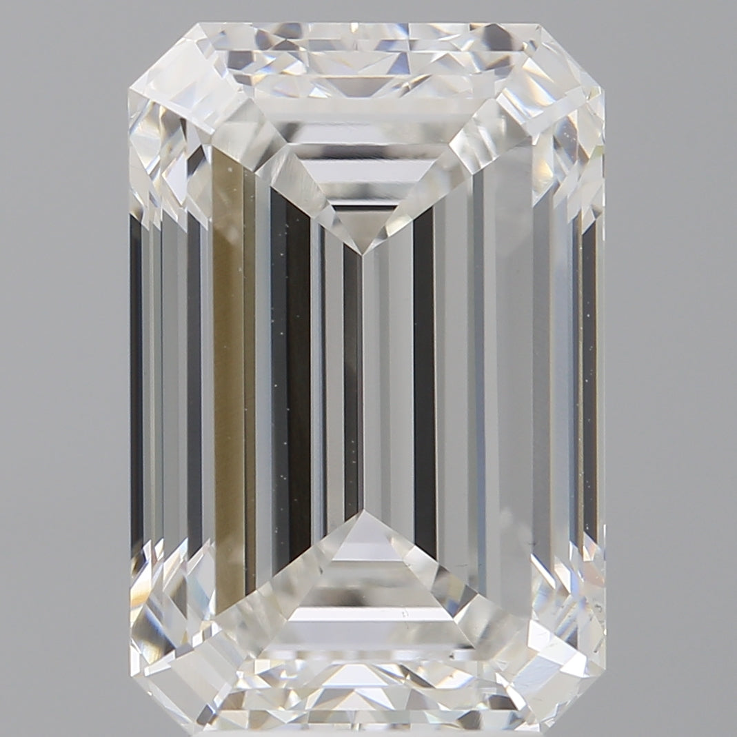5.00 Carat Emerald Shaped, Ideal Cut, F Color, VS1 Clarity, IGI Certified Lab Grown Diamond