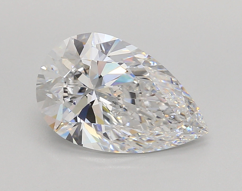3.01 Carat Pear Shaped, Ideal Cut, E Color, VS1 Clarity, IGI Certified Lab Grown Diamond