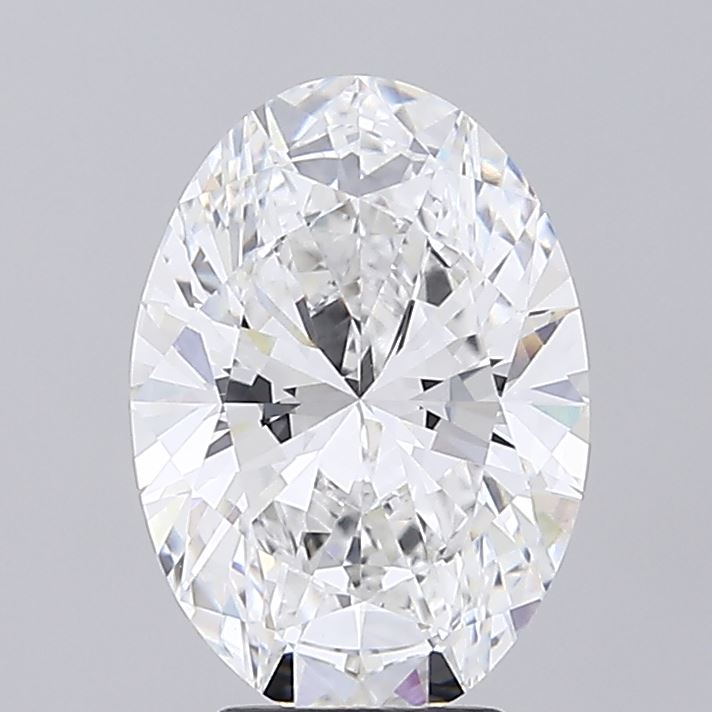 4.03 Carat Oval Shaped, Ideal Cut, D Color, VVS2 Clarity, IGI Certified Lab Grown Diamond